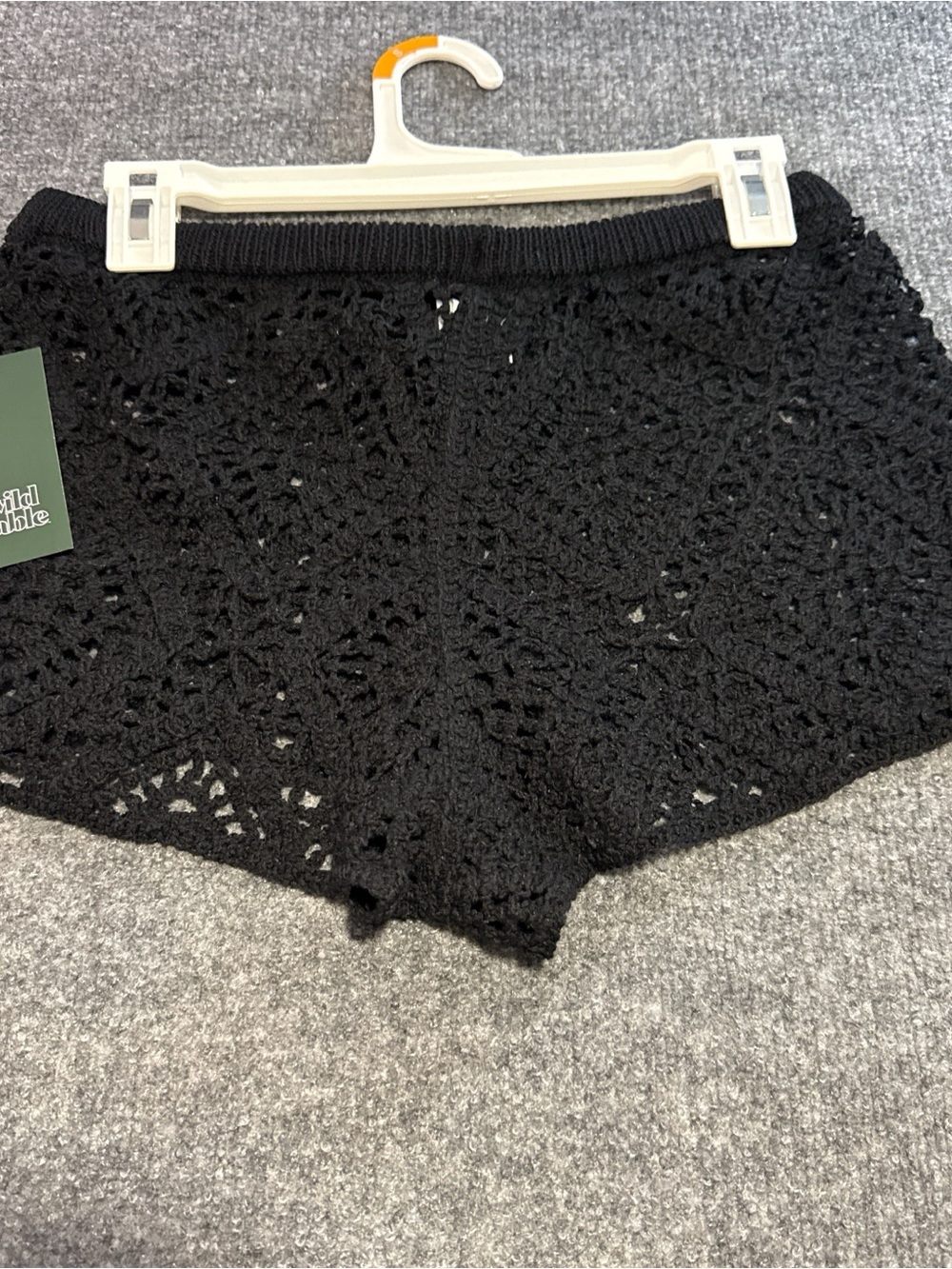 wild fable Black Crochet Knit Shorts